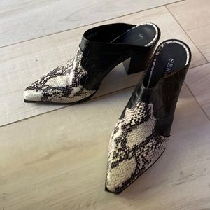 Senso black slip on heels